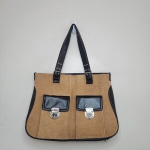 The Limited Tan Corduroy & Leather Purse
